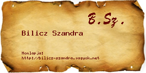 Bilicz Szandra névjegykártya